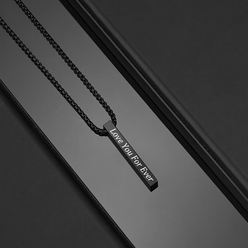 Vertical Bar Locket (Black)