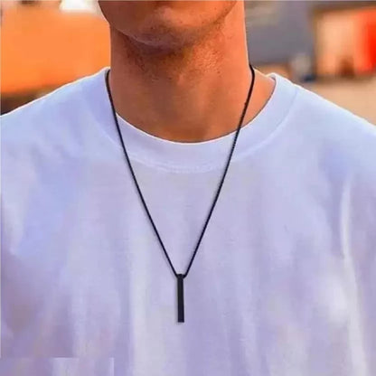 Vertical Bar Locket (Black)