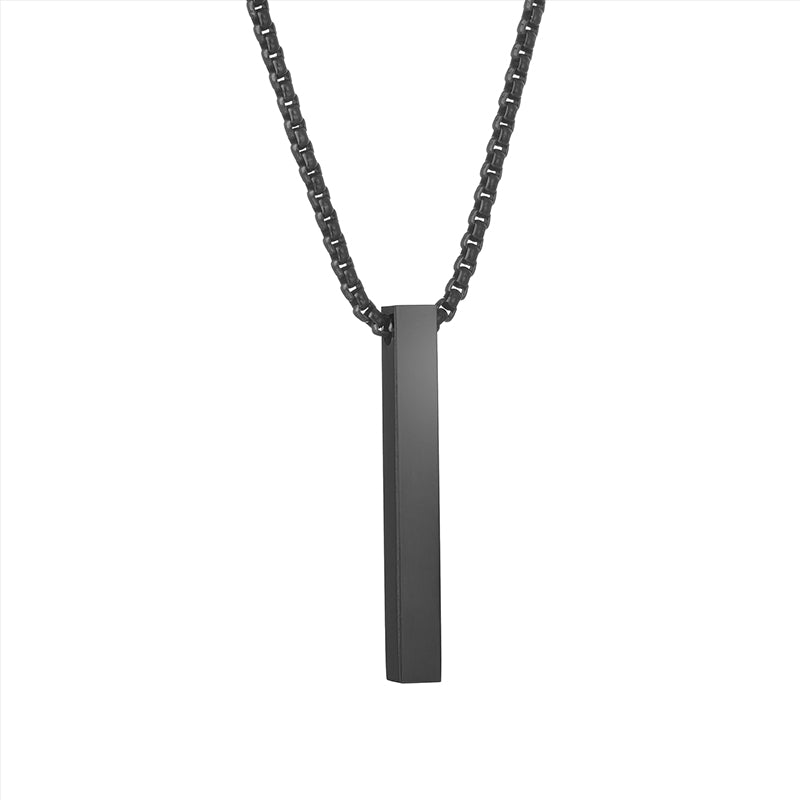 Vertical Bar Locket (Black)